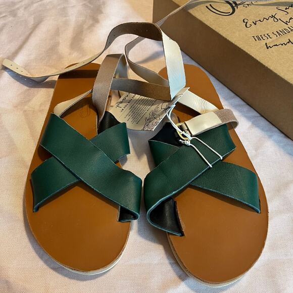 Sseko‎ Ankle Strap Crossover in Agave Sheepskin Size 6 New - Picture 5 of 5